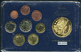 Бельгия, 2011-2014, Набор Разменных Монет 1с-2 Евро+ Позолоченная Медаль, в кассете-миниатюра